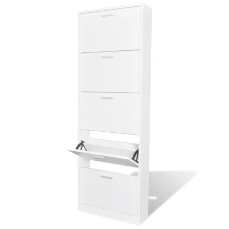 White shoe cabinet with 5 compartments by vidaXL, Shoe racks and shoe organizers - Ref: Foro24-241240, Price: 122,62 €, Disco...