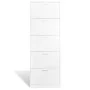 White shoe cabinet with 5 compartments by vidaXL, Shoe racks and shoe organizers - Ref: Foro24-241240, Price: 122,62 €, Disco...