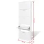 White shoe cabinet with 5 compartments by vidaXL, Shoe racks and shoe organizers - Ref: Foro24-241240, Price: 122,62 €, Disco...
