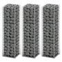 Gabionen-Wandkörbe aus verzinktem Draht 25x25x100 3 Stück von vidaXL, Zaunpaneele - Ref: Foro24-141045, Preis: 49,55 €, Rabat...