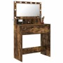 Mesas de tocador de dormitorio Roble ahumado 80 x 39,6 x 135 cm