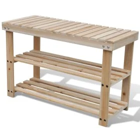 Solid spruce wood 2-in-1 shoemaker bench by vidaXL, Shoe racks and shoe organizers - Ref: Foro24-241067, Price: 40,90 €, Disc...