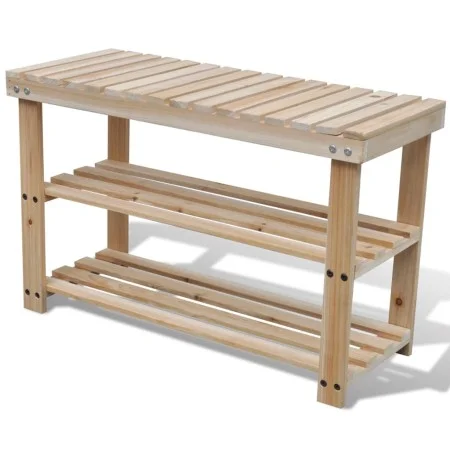 Solid spruce wood 2-in-1 shoemaker bench by vidaXL, Shoe racks and shoe organizers - Ref: Foro24-241067, Price: 40,90 €, Disc...