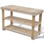 Solid spruce wood 2-in-1 shoemaker bench by vidaXL, Shoe racks and shoe organizers - Ref: Foro24-241067, Price: 40,90 €, Disc...