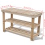 Solid spruce wood 2-in-1 shoemaker bench by vidaXL, Shoe racks and shoe organizers - Ref: Foro24-241067, Price: 45,90 €, Disc...