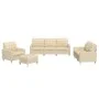 Set of sofas with 4 cream fabric cushions by vidaXL, Sofas - Ref: Foro24-3201252, Price: 628,20 €, Discount: %
