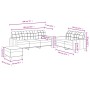 Three-piece sofa set with brown fabric cushions. by vidaXL, Sofas - Ref: Foro24-3201317, Price: 498,30 €, Discount: %