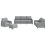 Set of sofas with 4 light gray fabric cushions by vidaXL, Sofas - Ref: Foro24-3201250, Price: 627,13 €, Discount: %