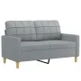 Set of sofas with 4 light gray fabric cushions by vidaXL, Sofas - Ref: Foro24-3201250, Price: 627,13 €, Discount: %