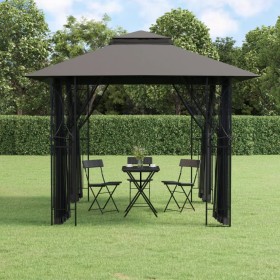 Pavillon mit anthrazitgrauen Stahlwänden 300x300x270 cm von vidaXL, Zelte und Pavillons - Ref: Foro24-360143, Preis: 284,36 €...