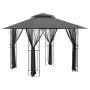 Gazebo with anthracite gray steel walls 300x300x270 cm by vidaXL, Tents and gazebos - Ref: Foro24-360143, Price: 272,47 €, Di...