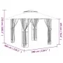 Gazebo with anthracite gray steel walls 300x300x270 cm by vidaXL, Tents and gazebos - Ref: Foro24-360143, Price: 272,47 €, Di...