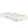 White engineered wood bed frame 75x190 cm by vidaXL, Beds and slatted bases - Ref: Foro24-832101, Price: 102,85 €, Discount: %
