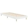 White engineered wood bed frame 75x190 cm by vidaXL, Beds and slatted bases - Ref: Foro24-832101, Price: 102,85 €, Discount: %