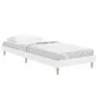 White engineered wood bed frame 75x190 cm by vidaXL, Beds and slatted bases - Ref: Foro24-832101, Price: 102,85 €, Discount: %