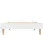White engineered wood bed frame 75x190 cm by vidaXL, Beds and slatted bases - Ref: Foro24-832101, Price: 102,85 €, Discount: %