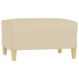 Fußstütze aus cremefarbenem Stoff 70x55x41 cm von vidaXL, Osmanen - Ref: Foro24-349273, Preis: 60,80 €, Rabatt: %