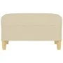 Fußstütze aus cremefarbenem Stoff 70x55x41 cm von vidaXL, Osmanen - Ref: Foro24-349273, Preis: 60,03 €, Rabatt: %