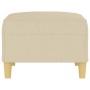 Fußstütze aus cremefarbenem Stoff 70x55x41 cm von vidaXL, Osmanen - Ref: Foro24-349273, Preis: 60,80 €, Rabatt: %