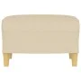 Fußstütze aus cremefarbenem Stoff 60x50x41 cm von vidaXL, Osmanen - Ref: Foro24-349265, Preis: 58,58 €, Rabatt: %