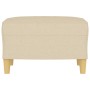 Fußstütze aus cremefarbenem Stoff 60x50x41 cm von vidaXL, Osmanen - Ref: Foro24-349265, Preis: 59,54 €, Rabatt: %