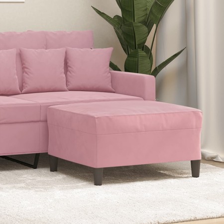 Reposapiés de terciopelo rosa 70x55x41 cm de vidaXL, Otomanas - Ref: Foro24-349320, Precio: 59,35 €, Descuento: %
