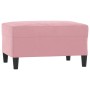 Reposapiés de terciopelo rosa 70x55x41 cm de vidaXL, Otomanas - Ref: Foro24-349320, Precio: 59,35 €, Descuento: %