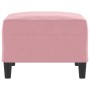 Reposapiés de terciopelo rosa 70x55x41 cm de vidaXL, Otomanas - Ref: Foro24-349320, Precio: 59,35 €, Descuento: %