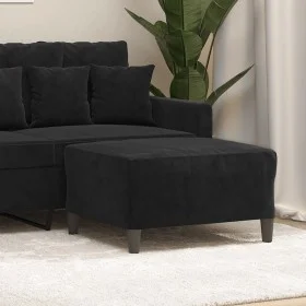 Reposapiés de terciopelo negro 70x55x41 cm de vidaXL, Otomanas - Ref: Foro24-349322, Precio: 58,18 €, Descuento: %