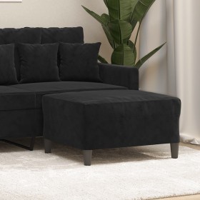 Reposapiés de terciopelo negro 70x55x41 cm de vidaXL, Otomanas - Ref: Foro24-349322, Precio: 59,07 €, Descuento: %