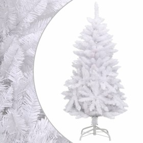 Árbol de Navidad artificial con bisagras y soporte blanco 120cm