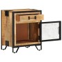 Mesita de noche madera maciza de mango sin tratar 43x30x51 cm de vidaXL, Mesitas de noche - Ref: Foro24-285892, Precio: 130,8...
