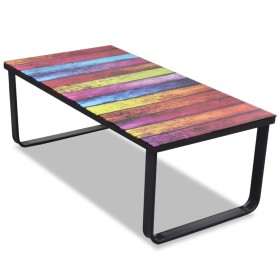 Couchtisch mit Tischplatte mit Regenbogendruck von vidaXL, Couchtisch - Ref: Foro24-241175, Preis: 59,18 €, Rabatt: %