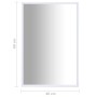 Weißer Spiegel 60x40 cm von vidaXL, Spiegel - Ref: Foro24-322718, Preis: 39,16 €, Rabatt: %