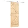 Sliding door with solid pine wood hardware 80x210 cm by vidaXL, Doors - Ref: Foro24-3203023, Price: 218,73 €, Discount: %