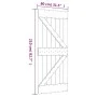 Puerta corredera con herrajes madera maciza de pino 80x210 cm de vidaXL, Puertas - Ref: Foro24-3203023, Precio: 218,73 €, Des...