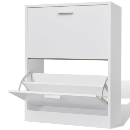 Mueble zapatero blanco con 2 compartimentos de vidaXL, Zapateros y organizadores de calzado - Ref: Foro24-241242, Precio: 63,...