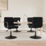 Sillas de comedor giratorias 4 unidades terciopelo negro