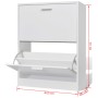 Mueble zapatero blanco con 2 compartimentos de vidaXL, Zapateros y organizadores de calzado - Ref: Foro24-241242, Precio: 63,...