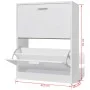 Weißer Schuhschrank mit 2 Fächern von vidaXL, Schuhregale und Schuhorganisatoren - Ref: Foro24-241242, Preis: 68,78 €, Rabatt: %