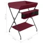 Red iron changing table by vidaXL, Baby changing tables - Ref: Foro24-10269, Price: 87,01 €, Discount: %