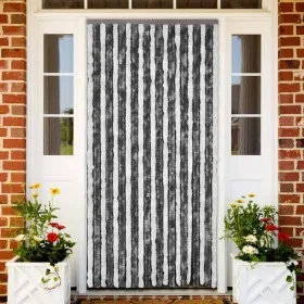 Gray and white chenille mosquito net curtain 90x220 cm by vidaXL, Mosquito nets for windows - Ref: Foro24-241224, Price: 58,0...