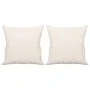 Decorative cushions 2 units microfiber fabric beige 40x40 cm by vidaXL, Cushions - Ref: Foro24-349500, Price: 15,68 €, Discou...