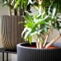 Capi Groove black and gold pot 43x41 cm by Capi, Pots and planters - Ref: Foro24-445487, Price: 100,26 €, Discount: %