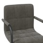 Sillas de comedor giratorias 4 unidades terciopelo gris oscuro