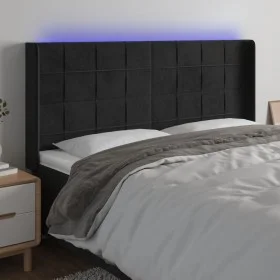 Kopfteil aus schwarzem Samt mit LED 203x16x118/128 cm von vidaXL, Kopf- und Fußteile - Ref: Foro24-3124116, Preis: 149,89 €, ...