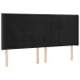 Black velvet headboard with LED 203x16x118/128 cm by vidaXL, Headboards and footboards - Ref: Foro24-3124116, Price: 149,89 €...