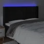 Black velvet headboard with LED 203x16x118/128 cm by vidaXL, Headboards and footboards - Ref: Foro24-3124116, Price: 149,89 €...