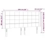 Black velvet headboard with LED 203x16x118/128 cm by vidaXL, Headboards and footboards - Ref: Foro24-3124116, Price: 149,89 €...
