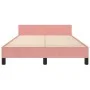 Estructura de cama con cabecero de terciopelo rosa 120x200 cm de vidaXL, Camas y somieres - Ref: Foro24-3125628, Precio: 169,...